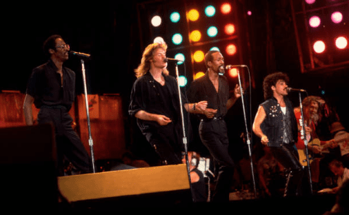 Hall & Oates, Eddie Kendricks, David Ruffin Performing at Live Aid 1985